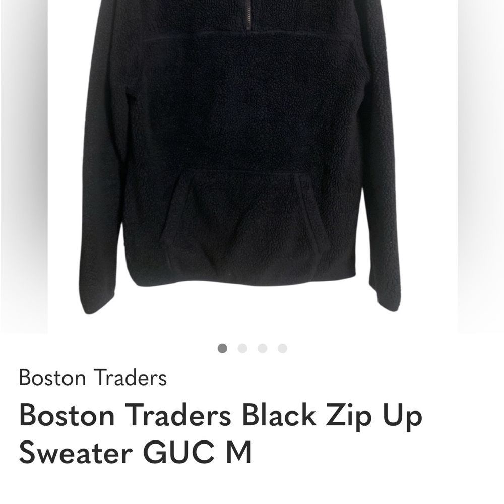 Boston Traders Black Zip Up Sweater